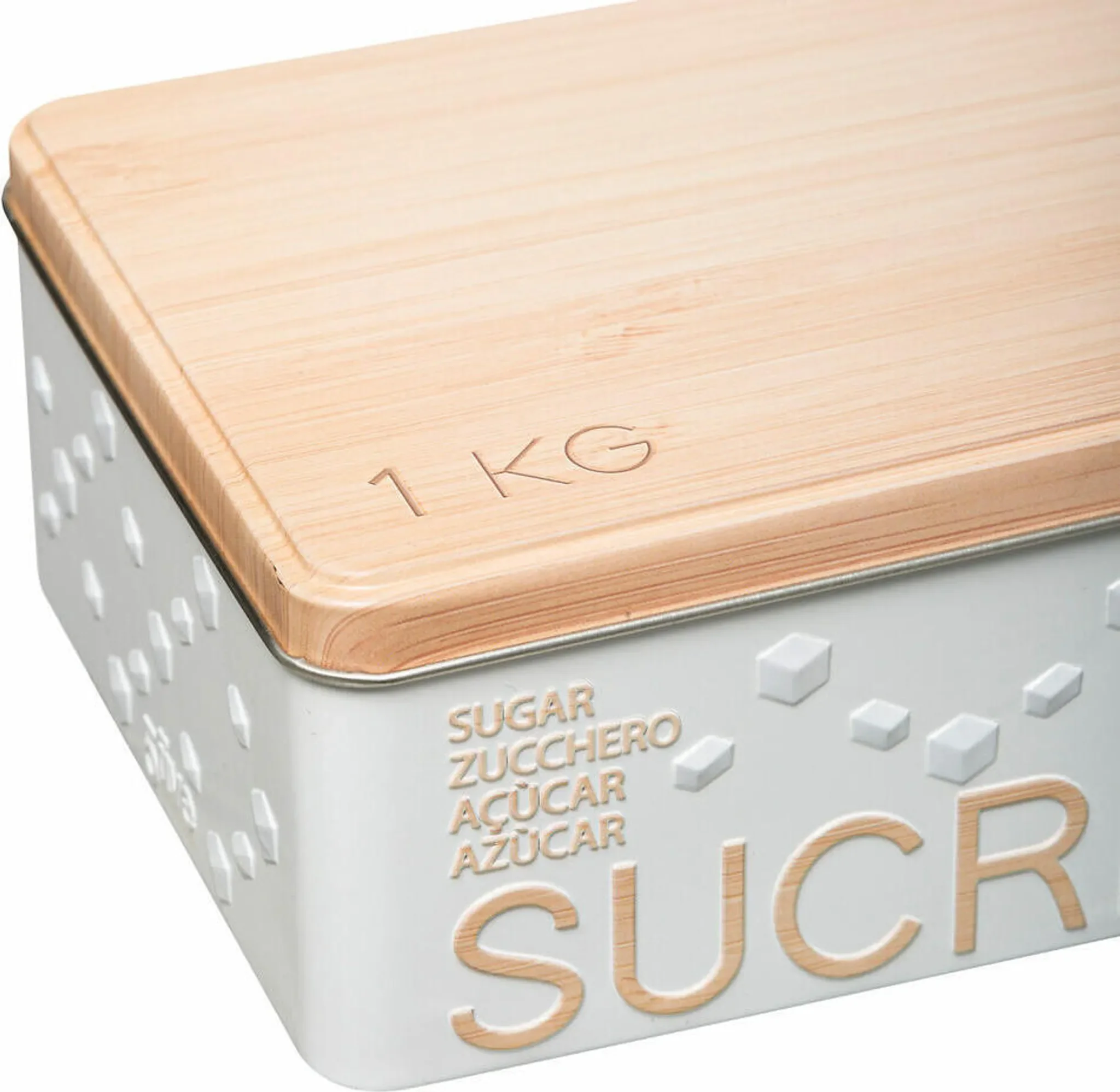 5five Simply Smart Würfelzuckerdose „Scandinave Nature“ – 1 kg Aufbewahrungsdose aus Weißblech
